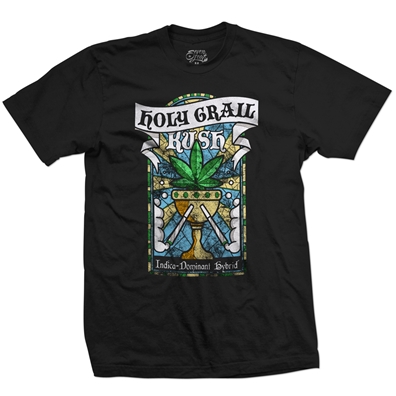 SL1023 - Holy Grail Kush Strain Black T-Shirt - Men's / Unisex