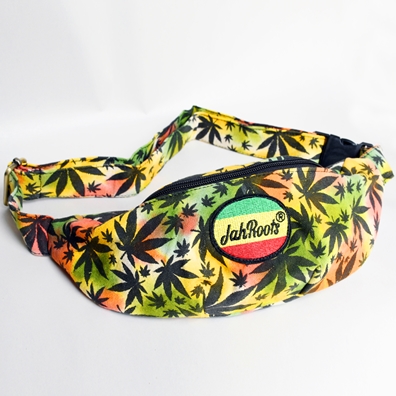 Rasta Tie Dye JahRoots Weed Leaf Hip Fanny Pack