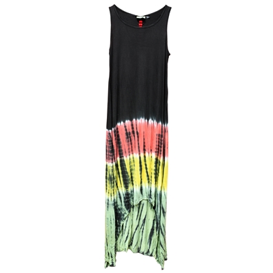 Rasta and Reggae  Tie Dye Tank Long Dress - Women's