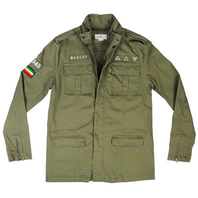 Marley Olive Green Military Jacket - Men's