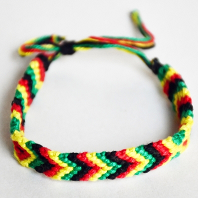 Rasta and Reggae Macrame Bracelet