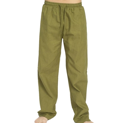 Men's Olive Green Hemp/Cotton Pants
