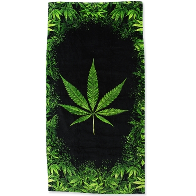 Cannabis / Weed Leaf Beach Towel 