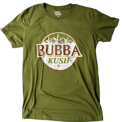 Seven Leaf Bubba Kush Strain Parody Black T-Shirt - Men's