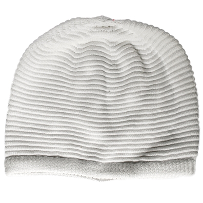 Solid White Oversized Beanie Cap