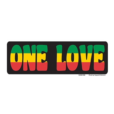 One Love Rasta Stripe Sticker