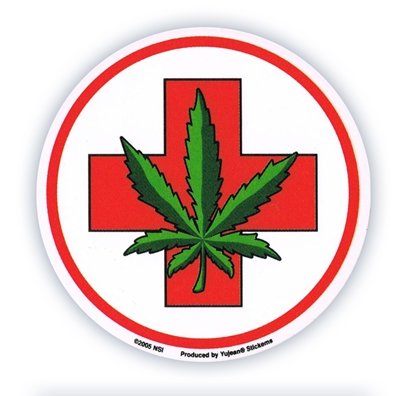 Medical Cannabis Red Cross Sticker