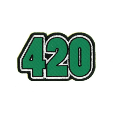 Green 420 Embroidered Patch