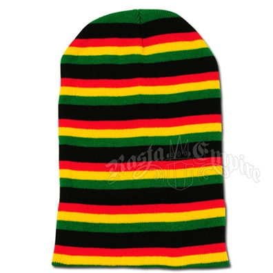 Super Long Beanie - Black/Rasta