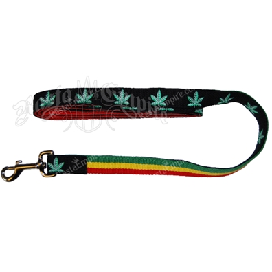 Rasta and Pot Leaf Dog Leash