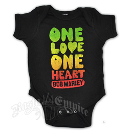 One Love White Baby One Piece Bob Marley 