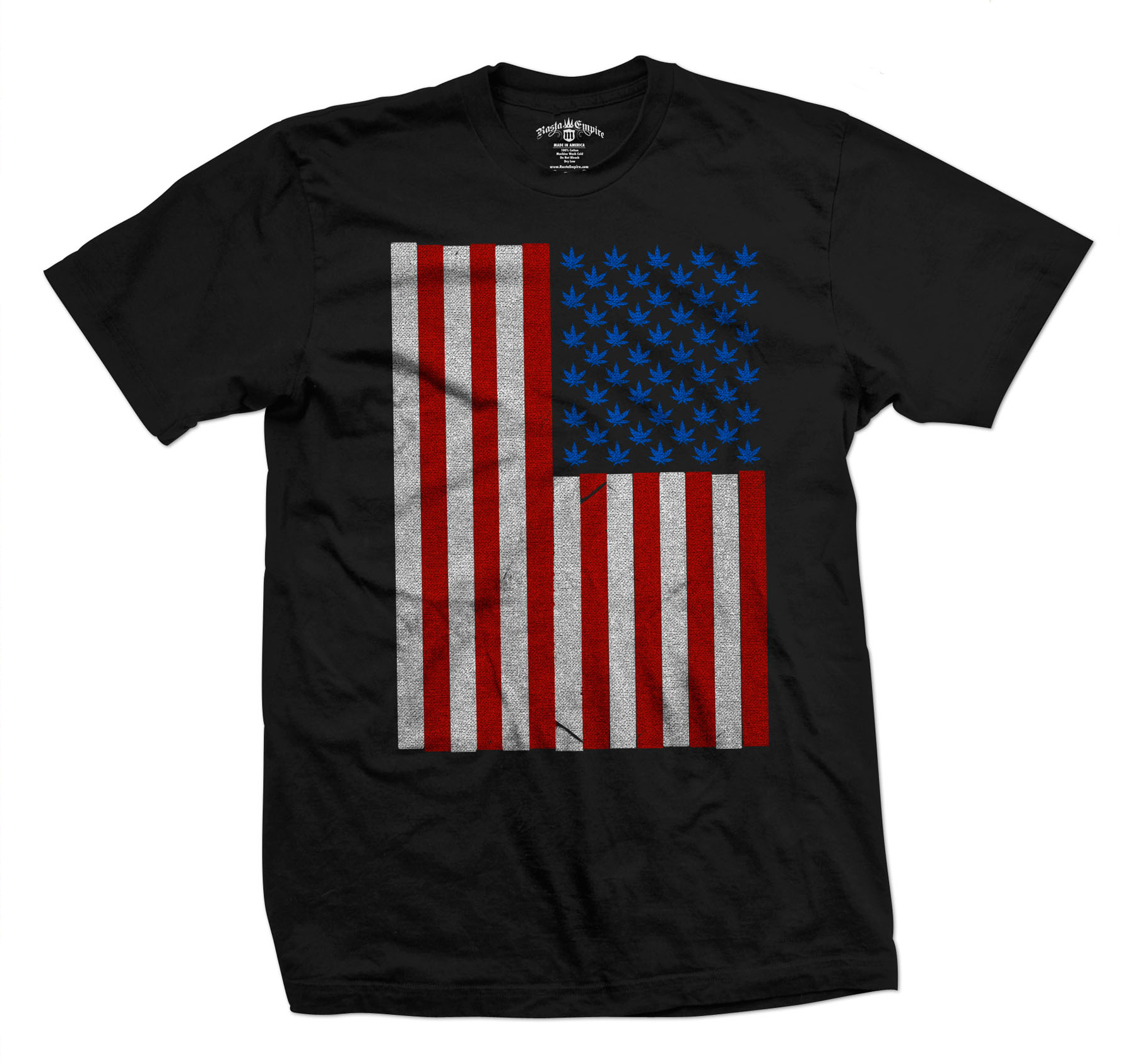 Stars & Stripes weed leaf t-shirt wholesale