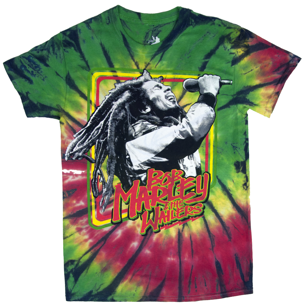 Bob Marley Rasta Frame Live Tie-Dye T-Shirt – Men’s | Bob Marley T-Shirts