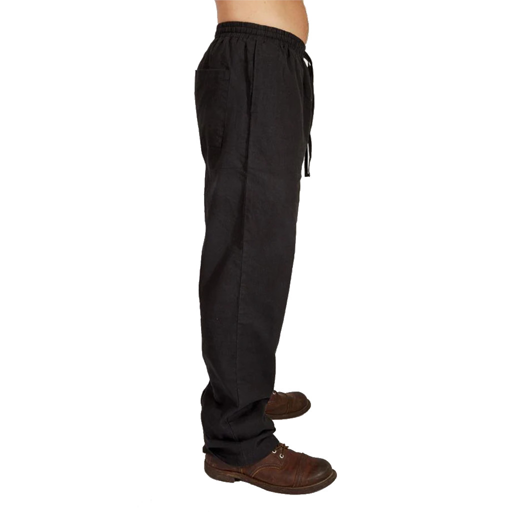 メーカー 一覧 Hemp/Cotton Black Solid Men's Pants RastaEmpire | パンツ