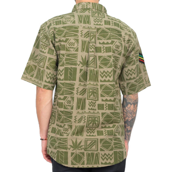 Shirt Short Print | Rasta RastaEmpire Sage Sleeve 90\'s