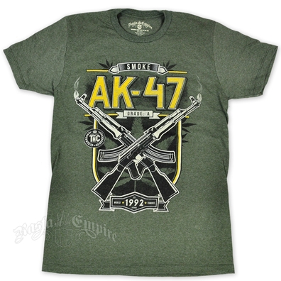 Seven Leaf AK-47 Strain Heather Military Green T-Shirt – Men’s 